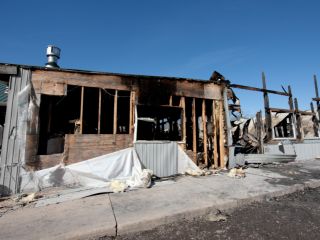 Professional water extraction and drying process in progress at an Agoura Hills home after fire damage